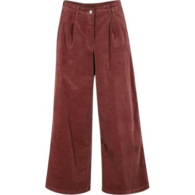 bonprix Weite Stretchcord-Culotte mit High-Waist-Bequembund, 7/8-Längebraun 56Damen bonprix Weite Stretchcord-Culotte mit High-Waist-Bequembund, 7/8-Längebraun 56Damen