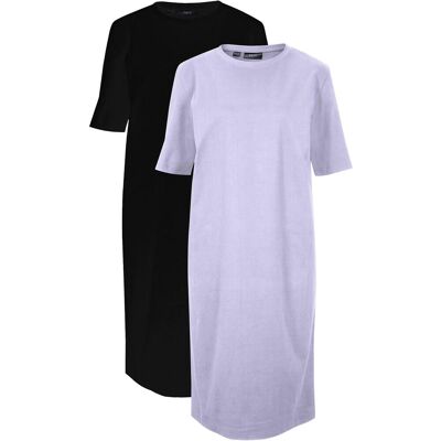 bonprix Shirtkleid (2er-Pack)lila 36Damen bonprix Shirtkleid (2er-Pack)lila 36Damen