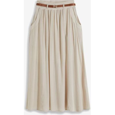 bonprix Maxirock mit Gürtel (2-tlg.Set)beige 48Damen bonprix Maxirock mit Gürtel (2-tlg.Set)beige 48Damen
