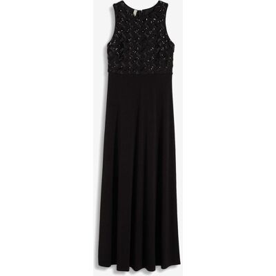 bonprix Maxikleid mit Paillettenstickereischwarz 48Damen bonprix Maxikleid mit Paillettenstickereischwarz 48Damen