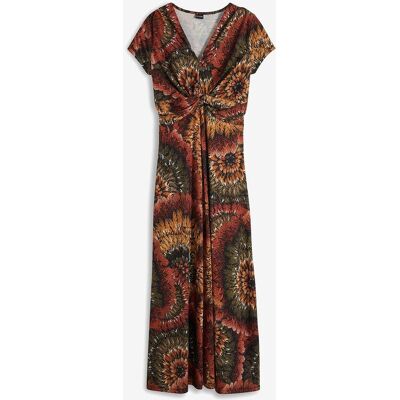 bonprix Jersey-Maxikleid mit Knotendetailbraun 32Damen bonprix Jersey-Maxikleid mit Knotendetailbraun 32Damen