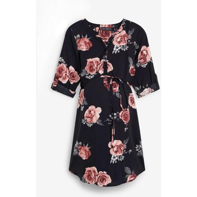 bonprix Umstands- und Stillblusenkleid aus fließender Viskoseschwarz 46Damen bonprix Umstands- und Stillblusenkleid aus fließender Viskoseschwarz 46Damen
