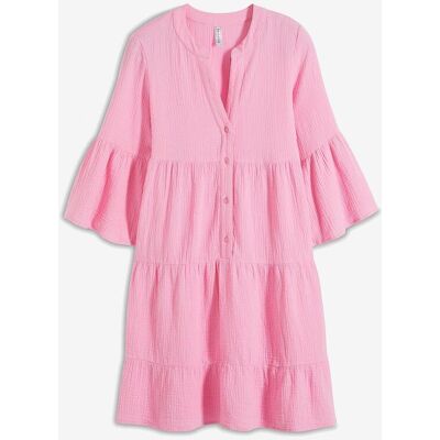 bonprix Tunika-Kleid aus reiner Baumwollerosa 46Damen bonprix Tunika-Kleid aus reiner Baumwollerosa 46Damen
