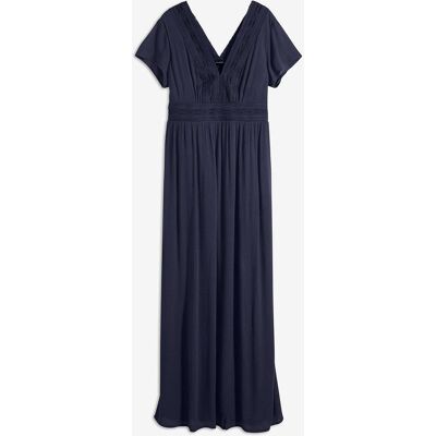 bonprix Maxikleid aus fließender Viskoseblau 54Damen bonprix Maxikleid aus fließender Viskoseblau 54Damen