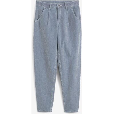 bonprix Barrel-Jeans, Mid Waist, gestreiftblau 38Damen bonprix Barrel-Jeans, Mid Waist, gestreiftblau 38Damen