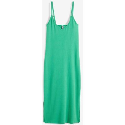 bonprix Geripptes Bodycon-Kleid aus elastischem Baumwoll-Mixgrün 40Damen bonprix Geripptes Bodycon-Kleid aus elastischem Baumwoll-Mixgrün 40Damen