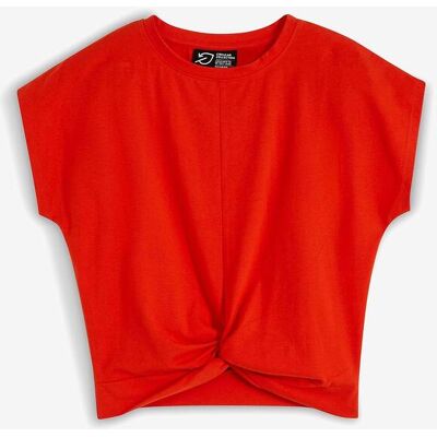 bonprix Kurzes T-Shirt aus reiner Bio-Baumwolleorange 36Damen bonprix Kurzes T-Shirt aus reiner Bio-Baumwolleorange 36Damen
