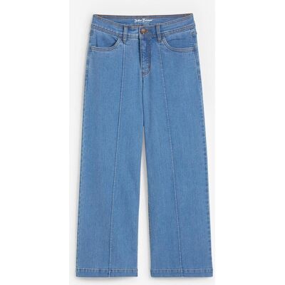 bonprix Wide-Leg-Jeans, Mid Waist, croppedblau 38Damen bonprix Wide-Leg-Jeans, Mid Waist, croppedblau 38Damen