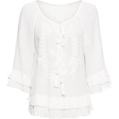 bonprix Tunika aus softer Viskoseweiß 38Damen bonprix Tunika aus softer Viskoseweiß 38Damen