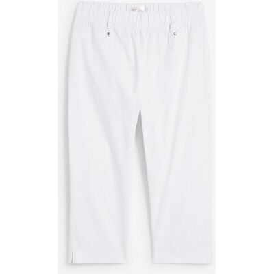 bonprix Stretchcapri mit Schlupfbundweiß 50Damen bonprix Stretchcapri mit Schlupfbundweiß 50Damen