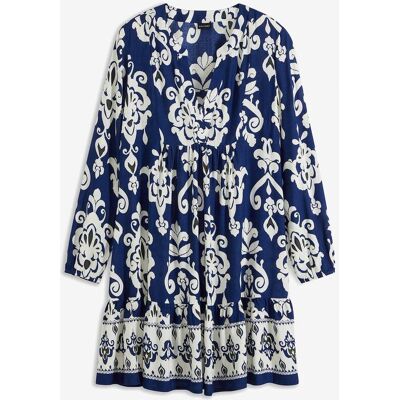 bonprix bedrucktes Tunika-Kleidblau 48Damen bonprix bedrucktes Tunika-Kleidblau 48Damen