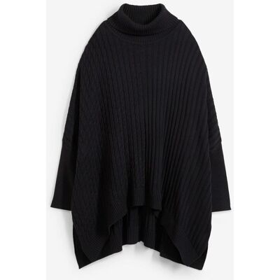 bonprix Oversize-Poncho Pulloverschwarz 48Damen bonprix Oversize-Poncho Pulloverschwarz 48Damen