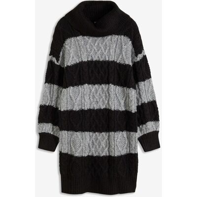 bonprix Gestreiftes Strickkleidschwarz 44Damen bonprix Gestreiftes Strickkleidschwarz 44Damen