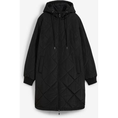 bonprix Kapuzen-Kurzmantel mit Steppungschwarz 46Damen bonprix Kapuzen-Kurzmantel mit Steppungschwarz 46Damen
