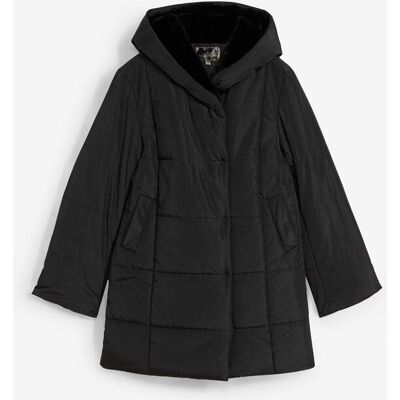bonprix Steppjacke mit Fellimitatbesatzschwarz 44Damen bonprix Steppjacke mit Fellimitatbesatzschwarz 44Damen
