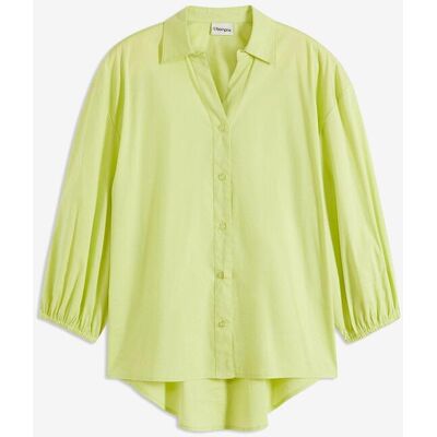 bonprix Vokuhila-Bluse aus Baumwoll-Mixgrün 42Damen bonprix Vokuhila-Bluse aus Baumwoll-Mixgrün 42Damen