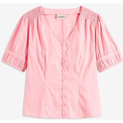 bonprix Bluse aus Baumwoll-Mixrosa 50Damen bonprix Bluse aus Baumwoll-Mixrosa 50Damen