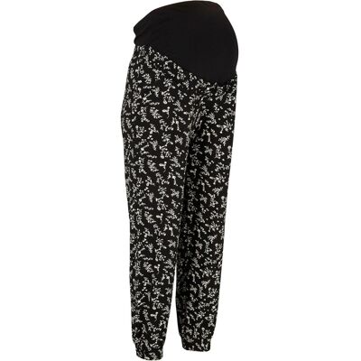 bonprix Umstandshose mit verspieltem Druck aus Viskose-Mix, Loose Fitschwarz 32Damen bonprix Umstandshose mit verspieltem Druck aus Viskose-Mix, Loose Fitschwarz 32Damen