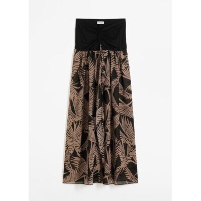 bonprix Bandeau-Strandkleid aus leichtem Chiffonschwarz 36Damen bonprix Bandeau-Strandkleid aus leichtem Chiffonschwarz 36Damen