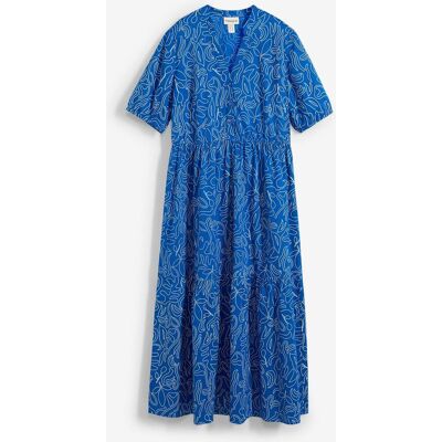 bonprix Weites Midikleid aus reiner Baumwolleblau 50Damen bonprix Weites Midikleid aus reiner Baumwolleblau 50Damen