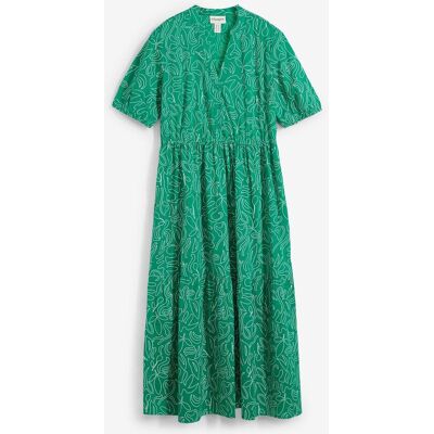 bonprix Weites Midikleid aus reiner Baumwollegrün 52Damen bonprix Weites Midikleid aus reiner Baumwollegrün 52Damen