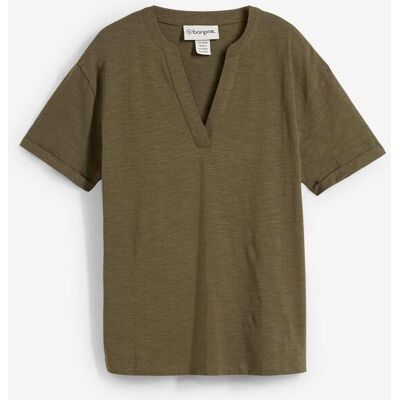 bonprix Shirt-Tunika aus reiner Bio-Baumwollegrün 52Damen bonprix Shirt-Tunika aus reiner Bio-Baumwollegrün 52Damen