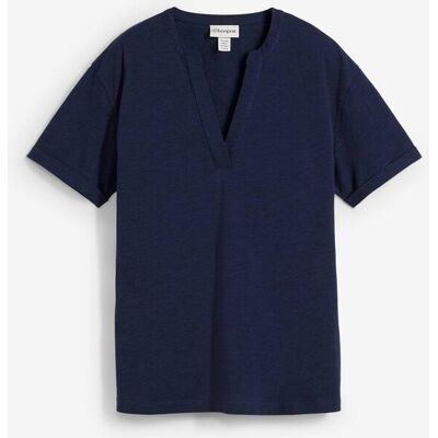 bonprix Shirt-Tunika aus reiner Bio-Baumwolleblau 52Damen bonprix Shirt-Tunika aus reiner Bio-Baumwolleblau 52Damen