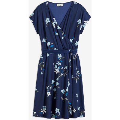bonprix Jerseykleid in Wickeloptikblau 48Damen bonprix Jerseykleid in Wickeloptikblau 48Damen
