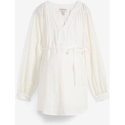 bonprix Umstandsbluse aus Baumwoll-Musselinweiß 44Damen bonprix Umstandsbluse aus Baumwoll-Musselinweiß 44Damen