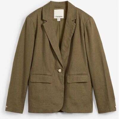 bonprix Blazer aus reinem Leinengrün 44Damen bonprix Blazer aus reinem Leinengrün 44Damen