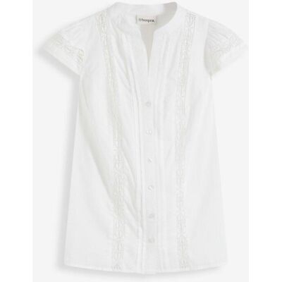 bonprix Blusentop aus reiner Baumwolleweiß 46Damen bonprix Blusentop aus reiner Baumwolleweiß 46Damen