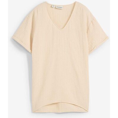 bonprix Shirt-Tunika aus softem Musselinbeige 38Damen bonprix Shirt-Tunika aus softem Musselinbeige 38Damen