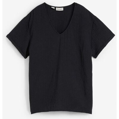 bonprix Shirt-Tunika aus softem Musselinschwarz 44Damen bonprix Shirt-Tunika aus softem Musselinschwarz 44Damen