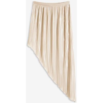 bonprix Plissée-Rock aus glänzendem Satinbeige 42Damen bonprix Plissée-Rock aus glänzendem Satinbeige 42Damen