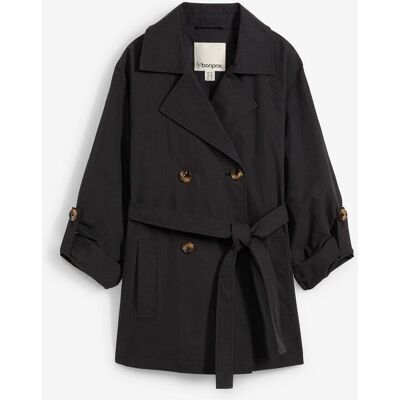 bonprix kurzer Trenchcoatschwarz 42Damen bonprix kurzer Trenchcoatschwarz 42Damen