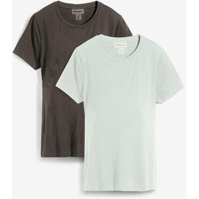 bonprix 2-in-1 Umstands- und Stillshirts aus Bio-Baumwolle (2er-Pack)grau 44Damen bonprix 2-in-1 Umstands- und Stillshirts aus Bio-Baumwolle (2er-Pack)grau 44Damen