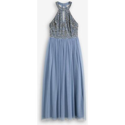 bonprix Maxikleid mit Paillettenstickereiblau 44Damen bonprix Maxikleid mit Paillettenstickereiblau 44Damen