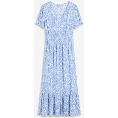 bonprix Maxikleid aus reiner Viskoseblau 46Damen bonprix Maxikleid aus reiner Viskoseblau 46Damen