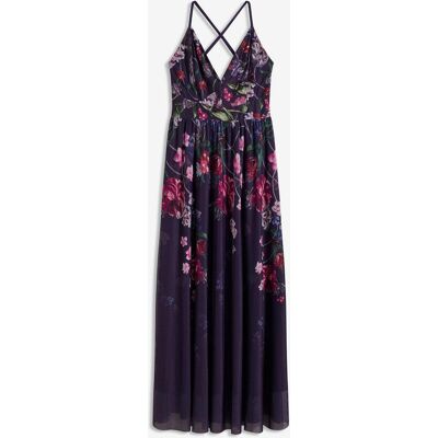 bonprix Maxikleid aus zartem Tüll mit Trägernblau 46Damen bonprix Maxikleid aus zartem Tüll mit Trägernblau 46Damen