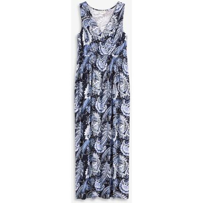 bonprix Maxikleid aus softem Viskose-Mixblau 52Damen bonprix Maxikleid aus softem Viskose-Mixblau 52Damen