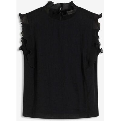 bonprix Bluse mit Volantsschwarz 50Damen bonprix Bluse mit Volantsschwarz 50Damen