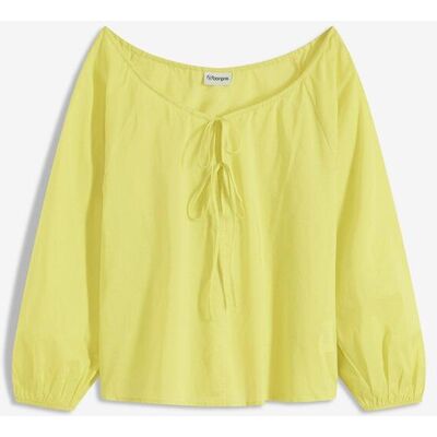 bonprix Bluse aus reiner Bio-Baumwollegelb 54Damen bonprix Bluse aus reiner Bio-Baumwollegelb 54Damen