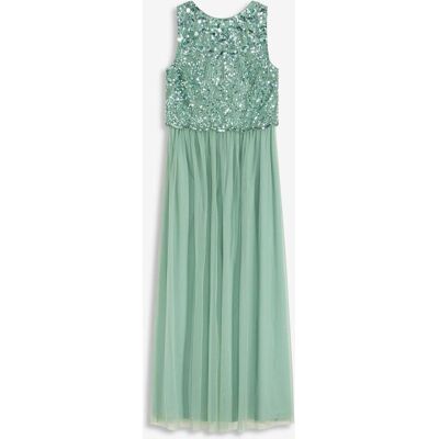 bonprix Maxikleid mit Paillettenstickereigrün 36Damen bonprix Maxikleid mit Paillettenstickereigrün 36Damen