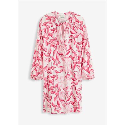 bonprix bedrucktes Tunika-Kleid aus fließender Viskoseweiß 42Damen bonprix bedrucktes Tunika-Kleid aus fließender Viskoseweiß 42Damen