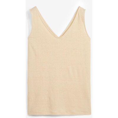 bonprix Tanktop aus reinem Leinenbeige 36Damen bonprix Tanktop aus reinem Leinenbeige 36Damen
