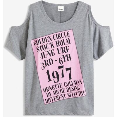bonprix Cold-Shoulder-Shirtgrau 44Damen bonprix Cold-Shoulder-Shirtgrau 44Damen