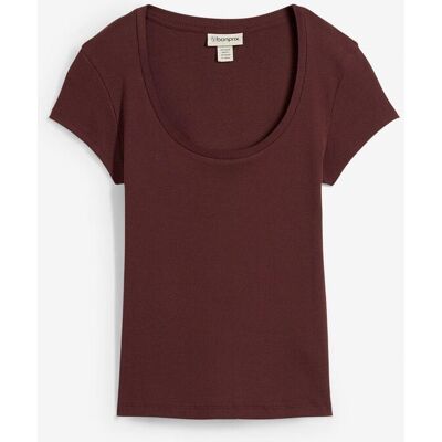 bonprix T-Shirt aus reiner Bio-Baumwollebraun 32Damen bonprix T-Shirt aus reiner Bio-Baumwollebraun 32Damen