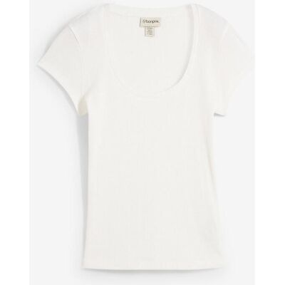 bonprix T-Shirt aus reiner Bio-Baumwolleweiß 32Damen bonprix T-Shirt aus reiner Bio-Baumwolleweiß 32Damen