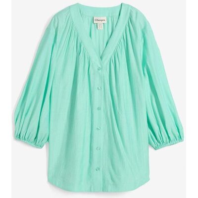 bonprix Oversize-Bluse aus softem Viskose-Mixgrün 46Damen bonprix Oversize-Bluse aus softem Viskose-Mixgrün 46Damen