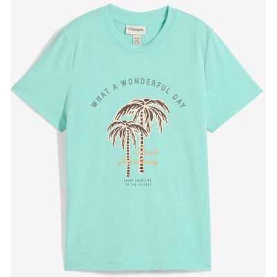 bonprix T-Shirt mit Motivprintgrün 48Damen bonprix T-Shirt mit Motivprintgrün 48Damen
